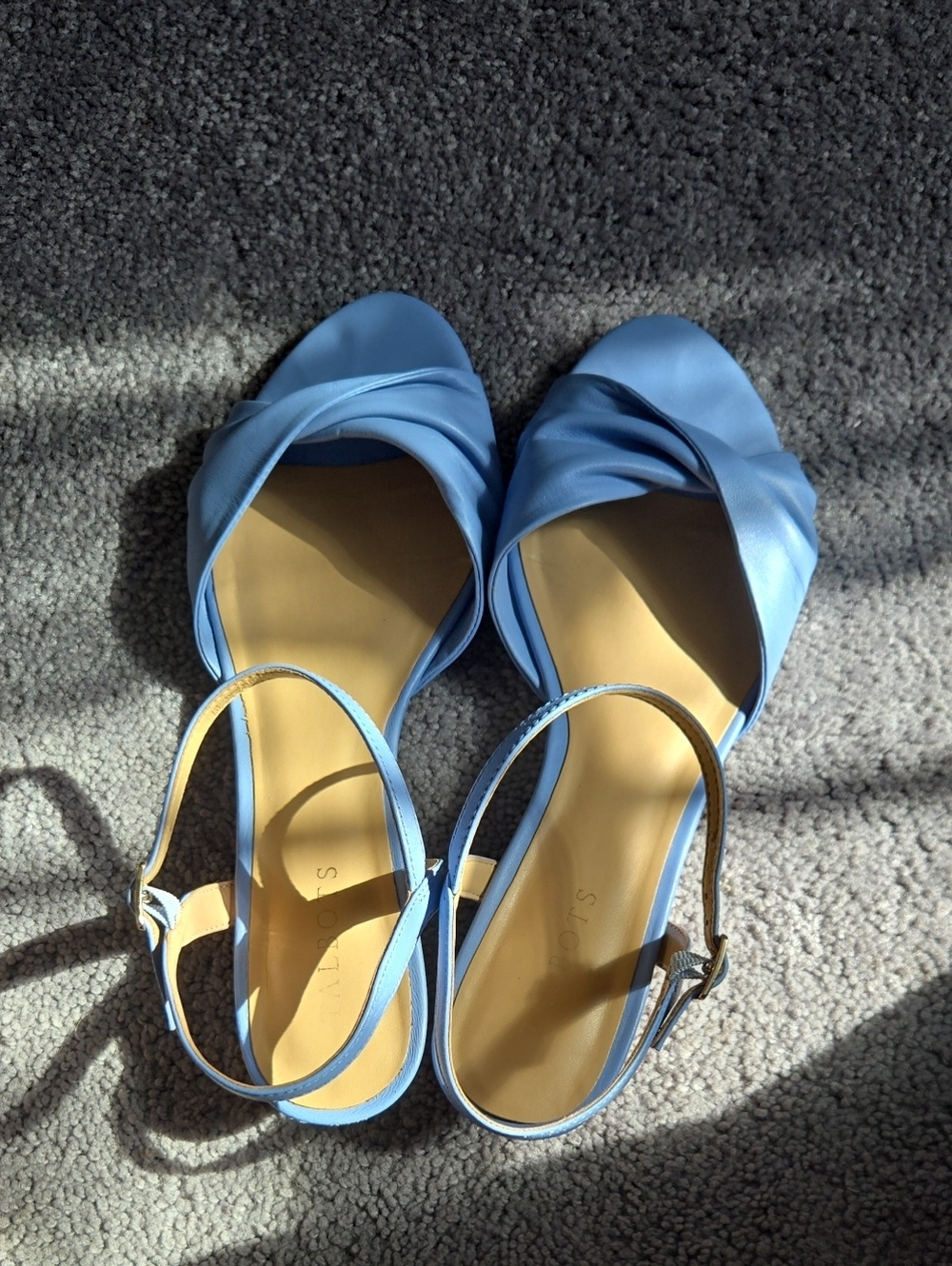 Talbots Light Blue Twist Front Slingback Sandals